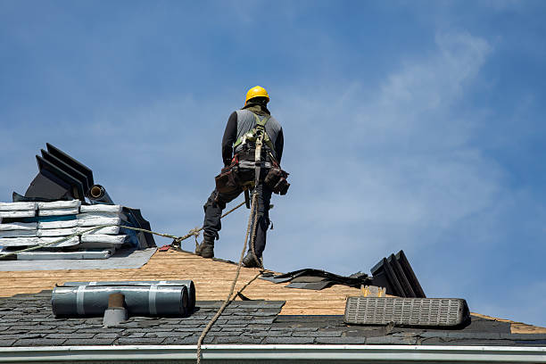 Professional Gutter Installation technician working in Wagontown, PA